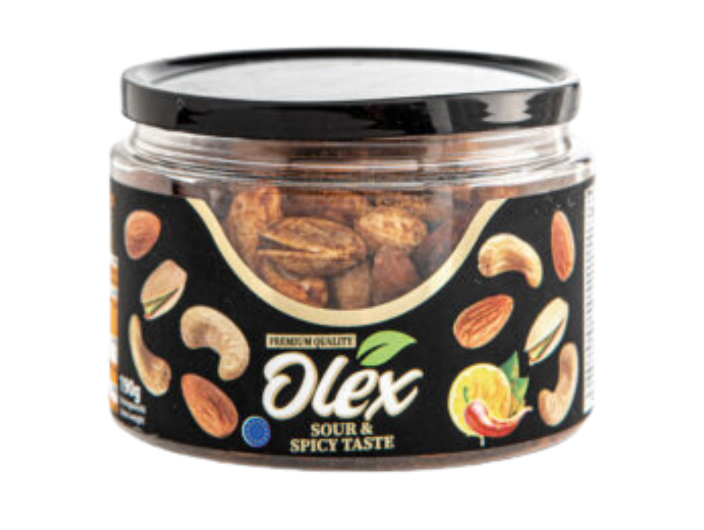 Mélange de fruits à coque rôties et piquants au citron 190G x 24 OLEX