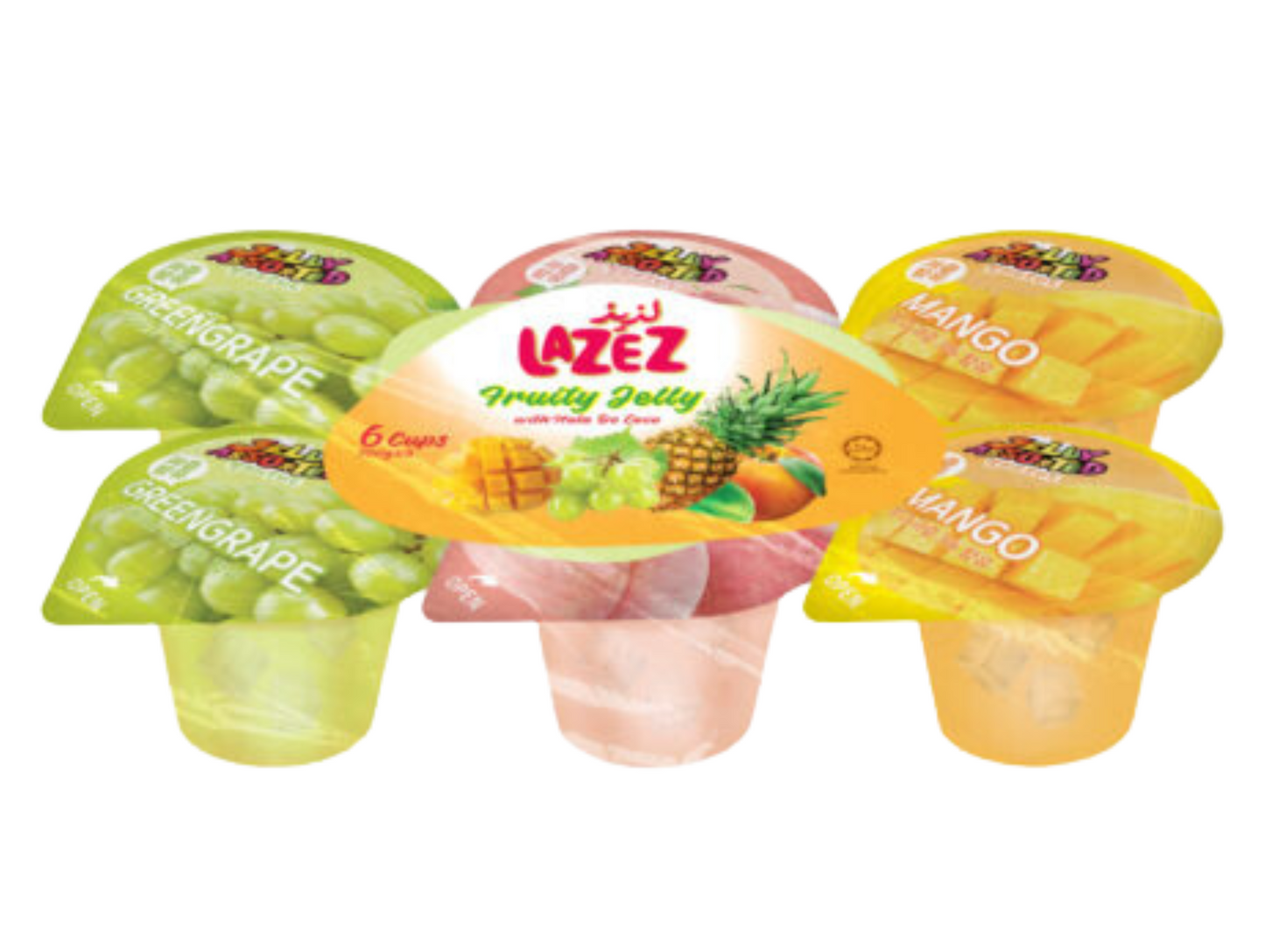 Mini gelées aux fruits et à la crème de coco halal 100G x 6 LAZEZ