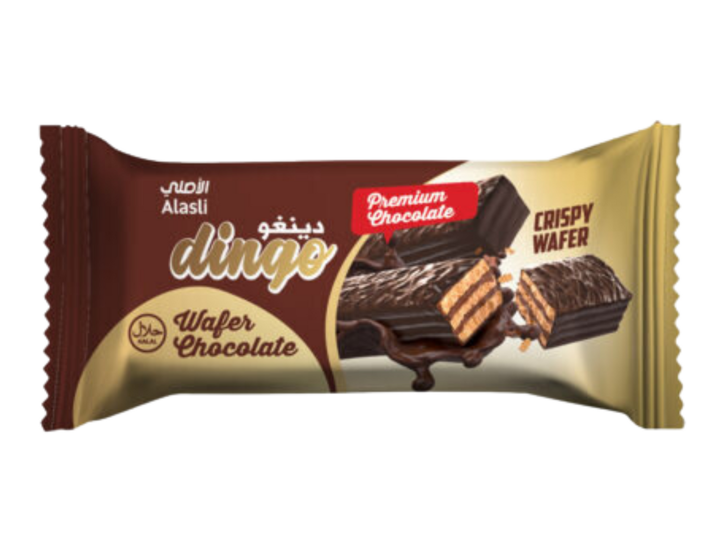 Gaufrettes au chocolat noir 16 paquets de 21G x 12 DINGO