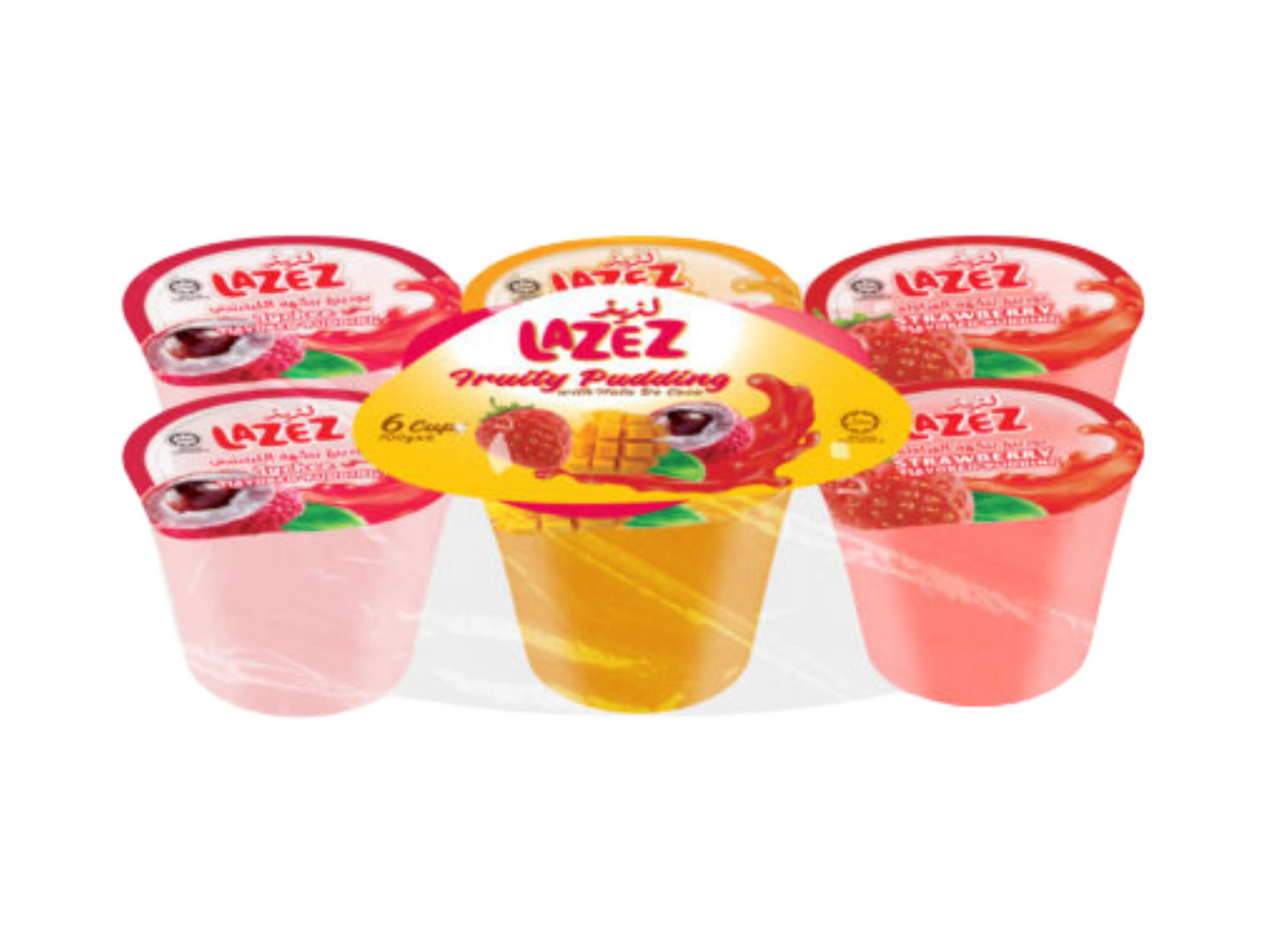 Mini puddings aux fruits et à la crème de coco halal 100G x 6 LAZEZ