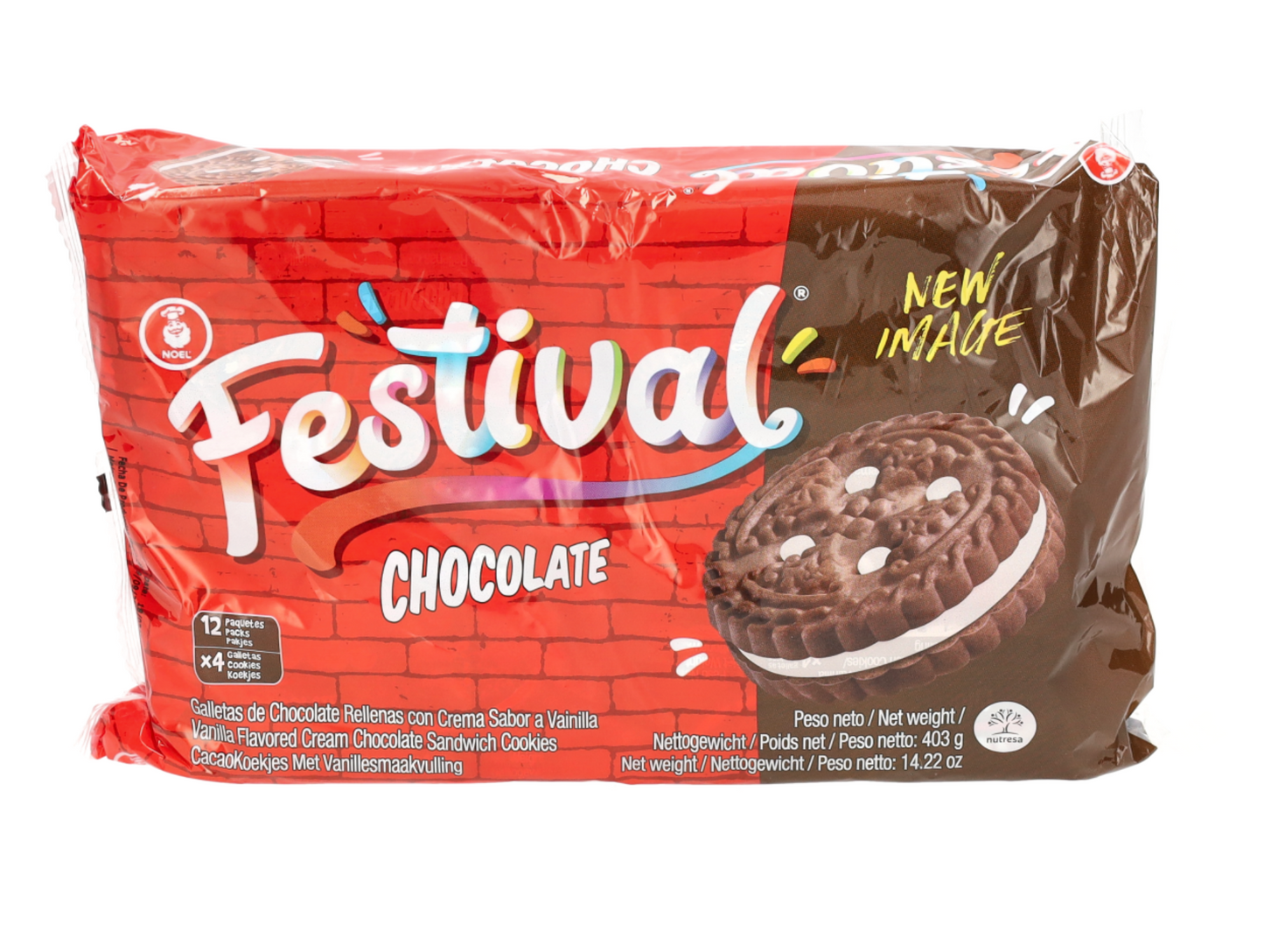 Biscuits au chocolat 403G x 12 FESTIVAL