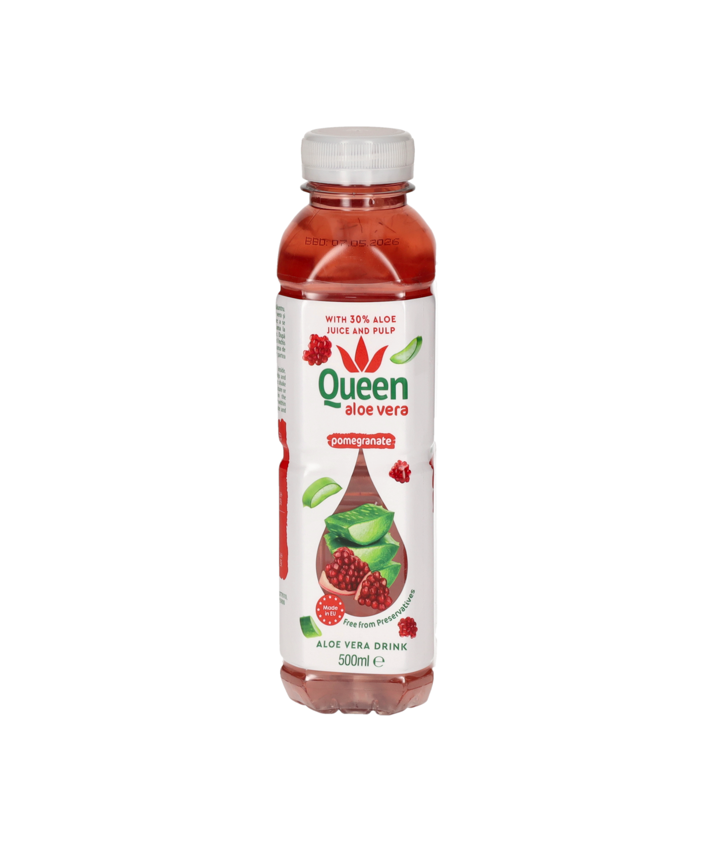 Eau à l'aloe vera goût grenade 500ML x 12 QUEEN