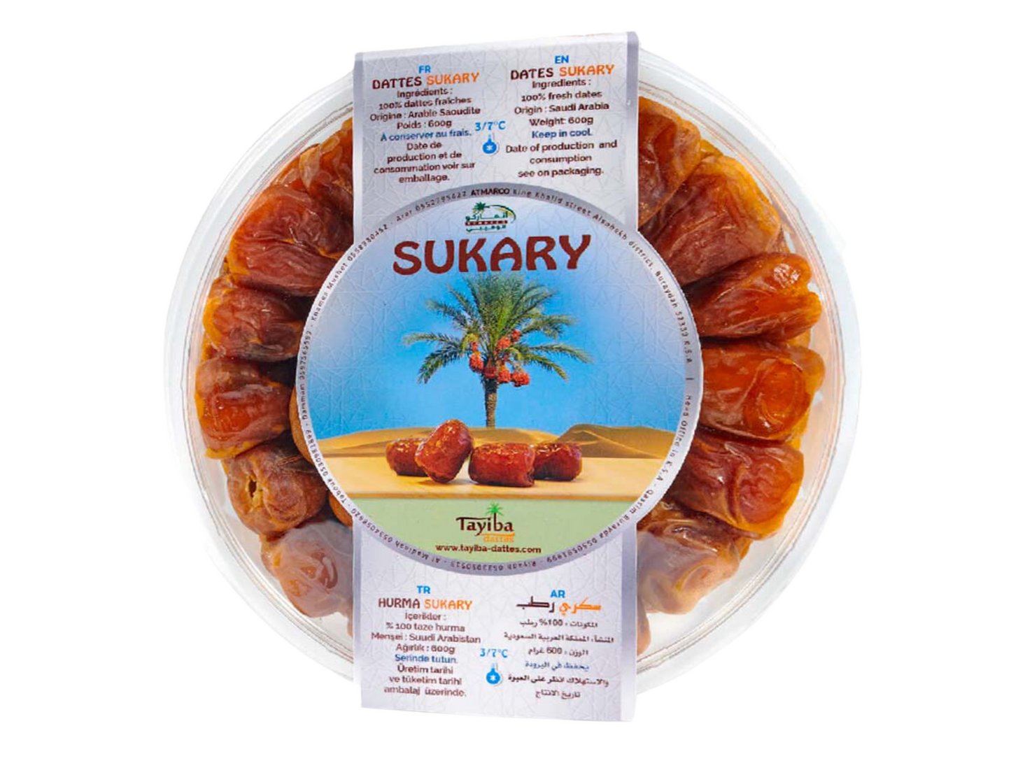 Dattes sukari d'Arabie Saoudite Premium 500G x 10 NADATY