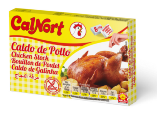 Bouillon de poulet en cube halal 10G x8 x 24 - CALNORT