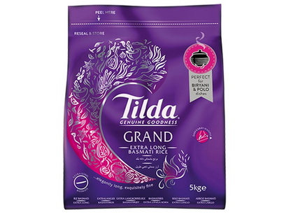 Riz basmati extra long 5KG - TILDA