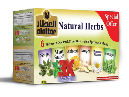 Infusion de 24 sachets 6 goûts différents naturels de 2G x24 AL ATTAR