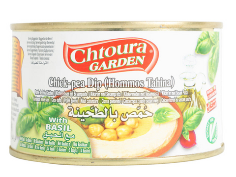 Houmous au basilique 420G x24 CHTOURA GARDEN