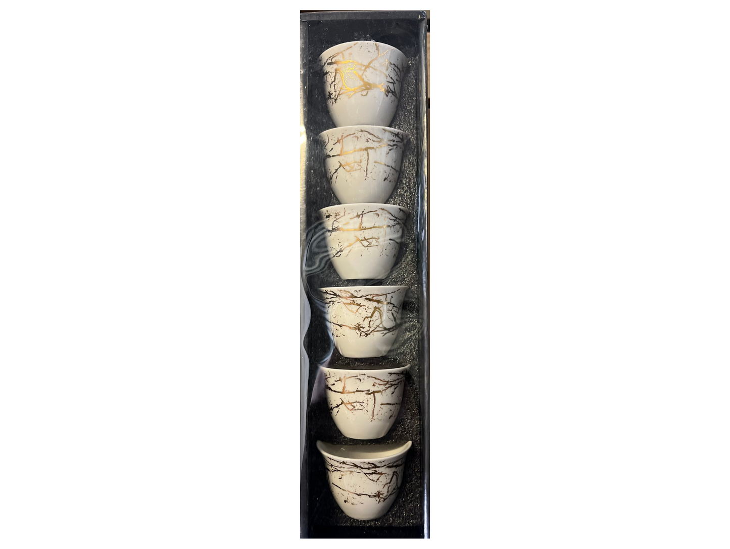 Lot de 6 tasses à café libanais marbré KM12-5