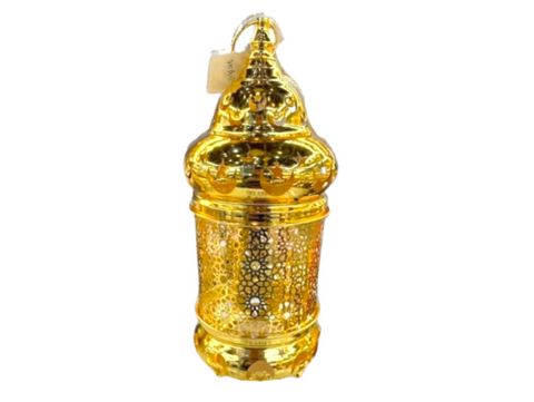 Lanterne ramadan rond decoré doré LM9-1