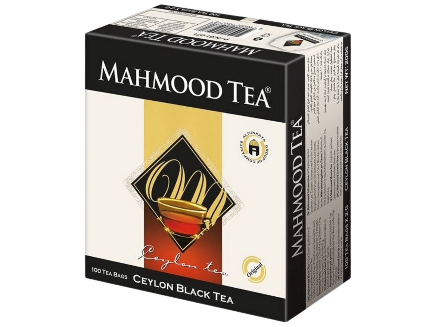 Thé ceylon en sachet 200G  x18 MAHMOOD