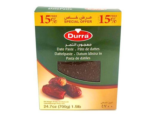 Pâte de dattes (15% offert) 700G x 12 DURRA