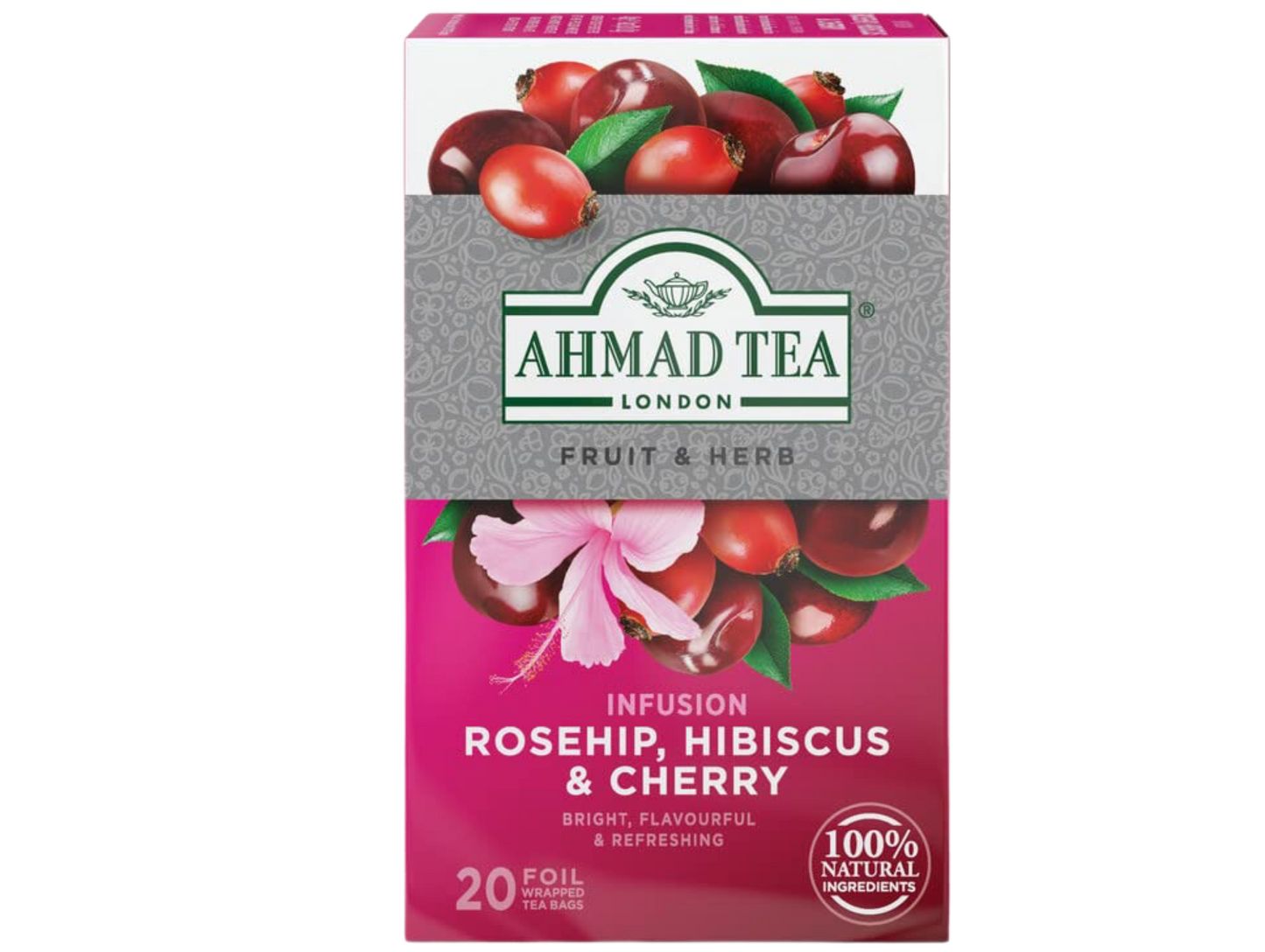 Thé à la cerise et à l'hibiscus 20 sachets x12 AHMAD THE