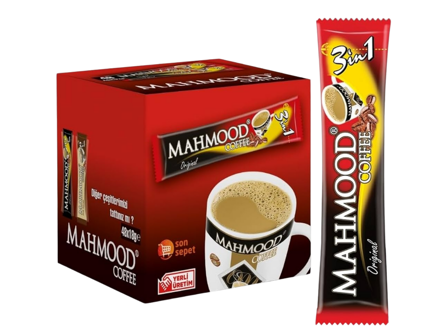 3-in-1 sweetened milk coffee stick 18G x24 - MAHMOOD COFFEE