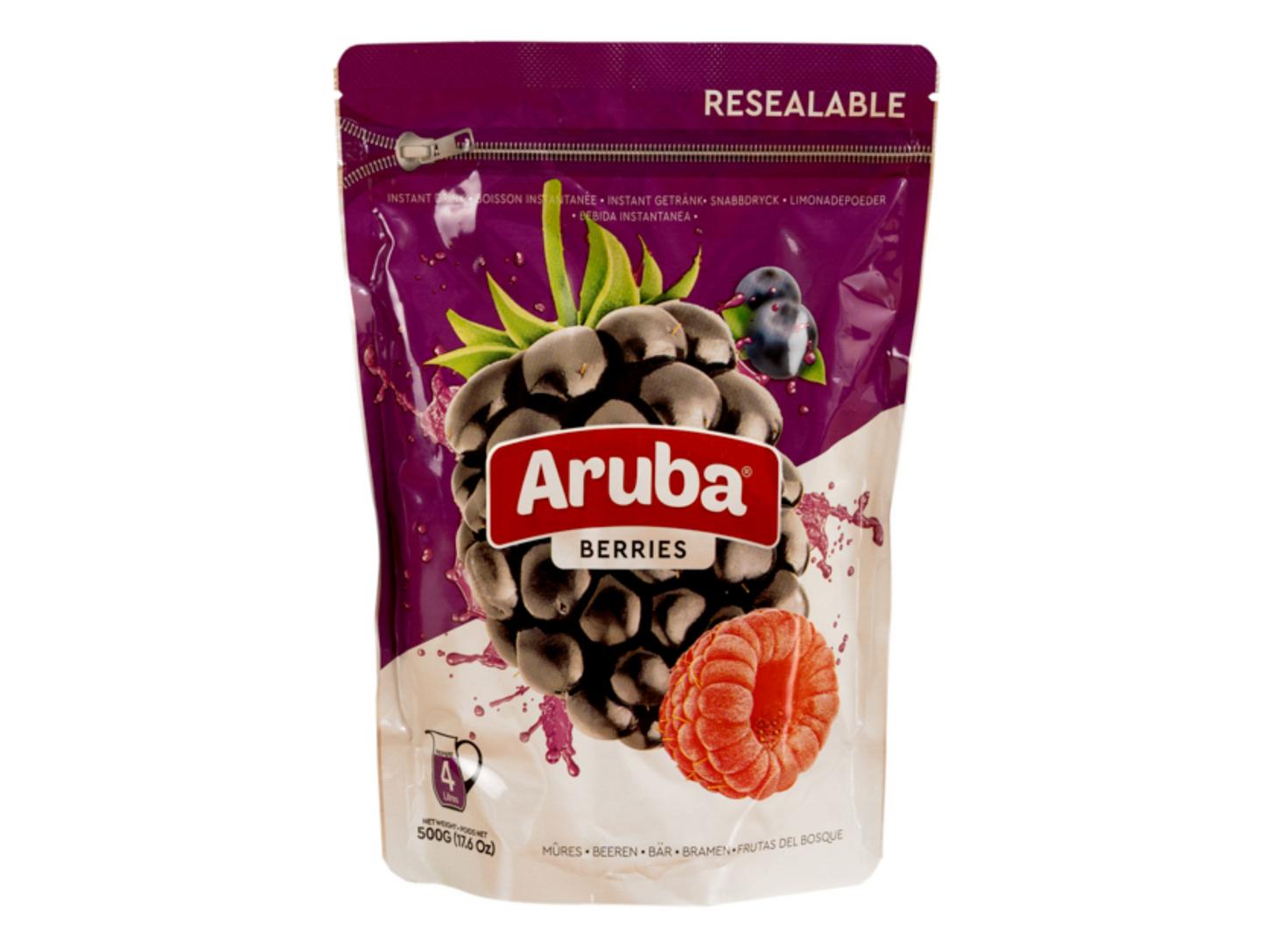 Boisson instantanée saveur mûres 500G x20 ARUBA