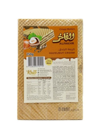 Gaufrettes au chocolat noisette 250G x12 ALFAKHR